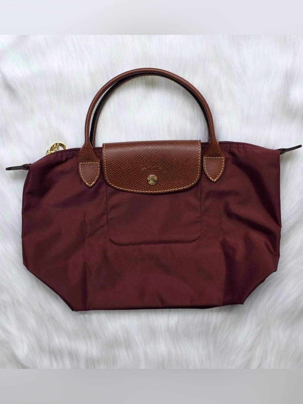 Longchamp Burgundy small Top-Handle Tote - Picture 3 of 5